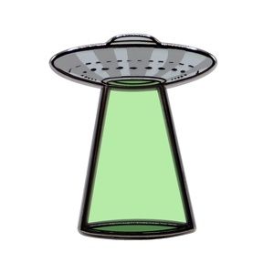 UFO Lapel Pin - Green
